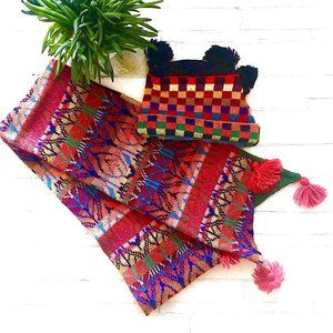 New Tuulevi Design Colorful Wool Scarf & Hat Set